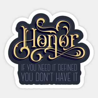 Honor Definition Sticker